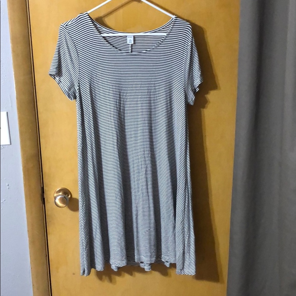 Black and white Striped tshirt dress